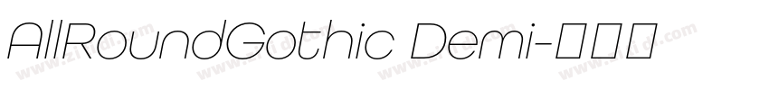 AllRoundGothic Demi字体转换